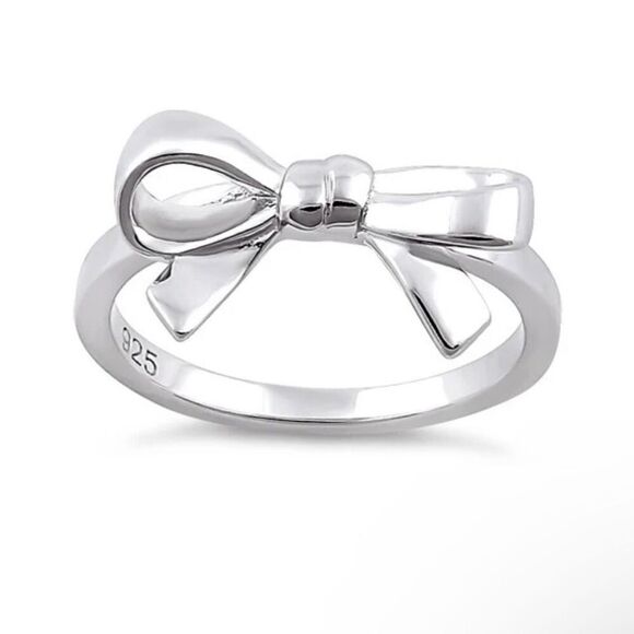 Sterling Silver Bow Ring New - Picture 2 of 4